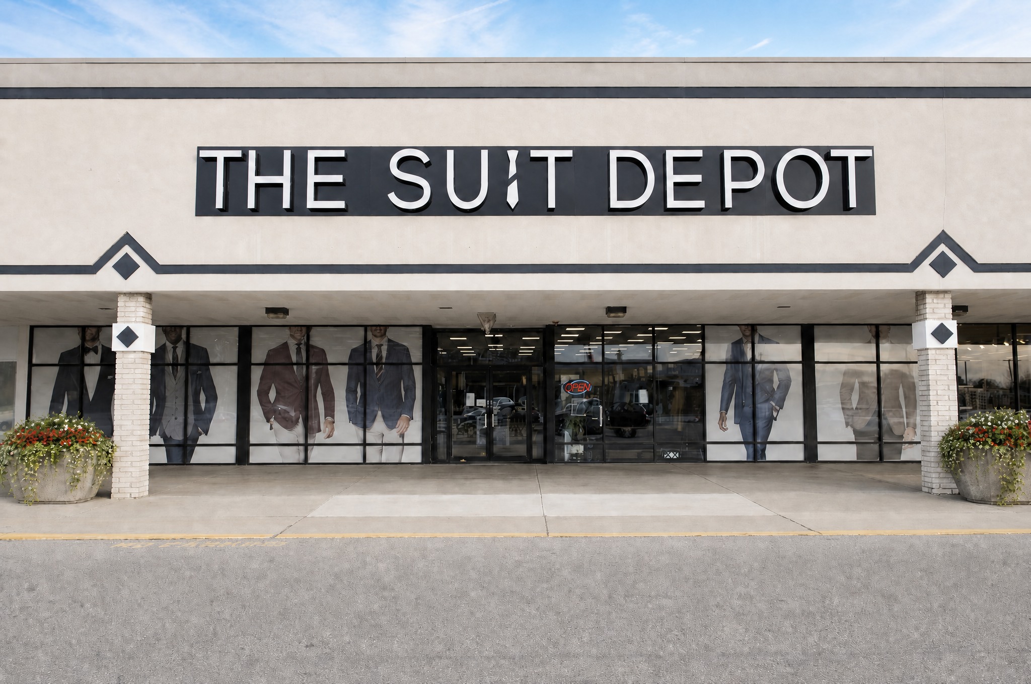 The Suit Depot storefront at 26150 Greenfield Road, Oak Park.